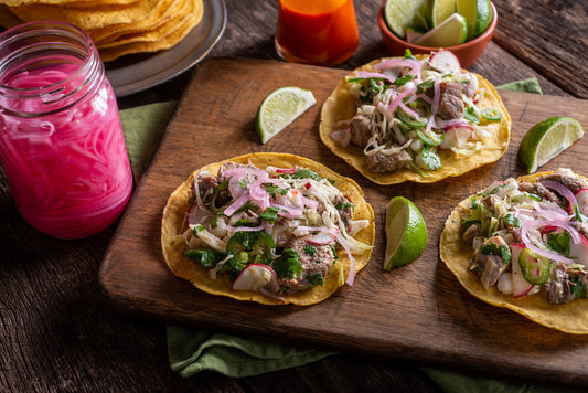 Beef Tacos with Quick Pickled Slaw