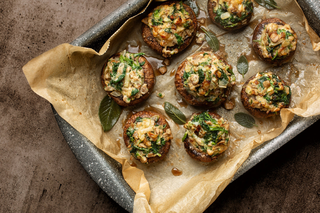 Steak & Ricotta Stuffed Mushrooms