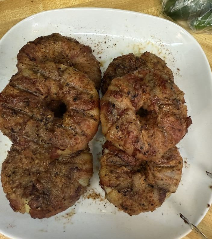 Burger Stuffed Onion Rings
