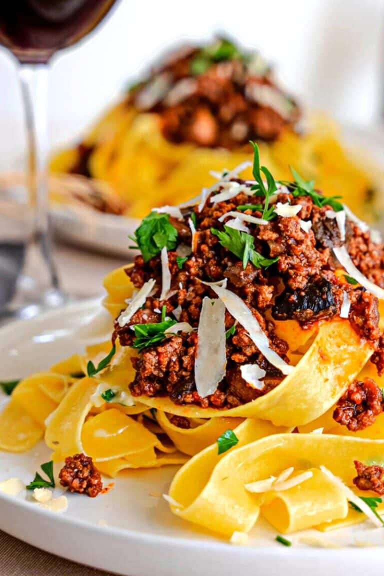 Savory Ground Beef and Mushroom Bolognese for the Perfect Pasta Night