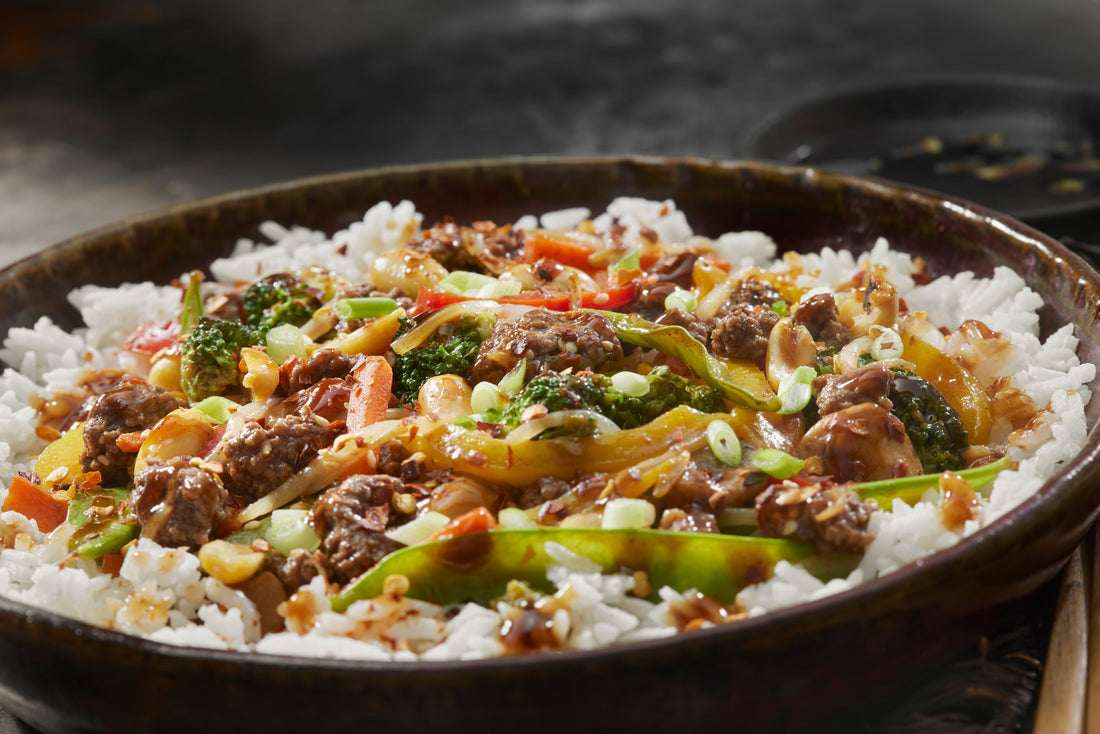 Asian Beef Bowl with Ginger - Sesame Sauce