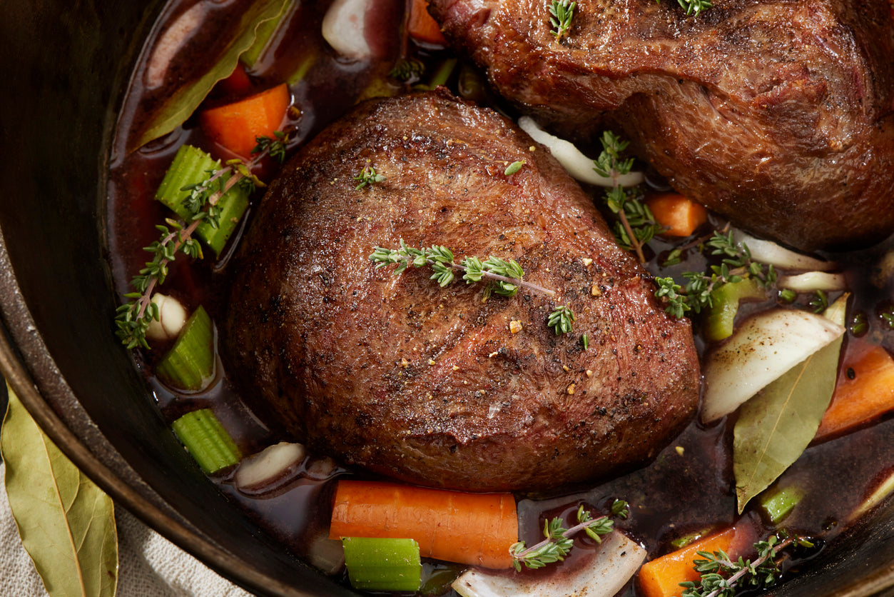 Slow-Roasted Shoulder Roast with Garlic-Thyme Crust – Riverbend Cattle ...