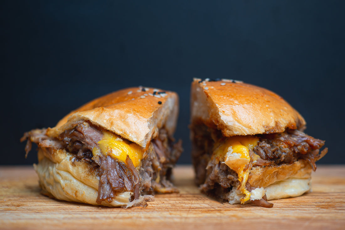Melty Beef & Cheddar Sandwich on Toasted Ciabatta