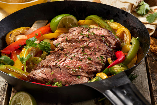 Picanha Steak with Warm Vegetable Skillet