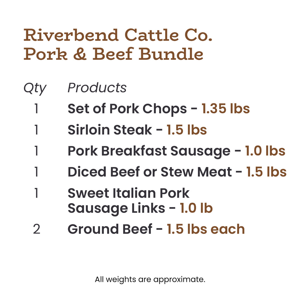 Pork & Beef Bundle | Pasture-Raised Florida Meat | Riverbend Cattle Co ...