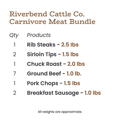 Riverbend Cattle Co. Carnivore Meat Bundle