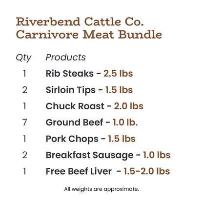Riverbend Cattle Co. Carnivore Meat Bundle