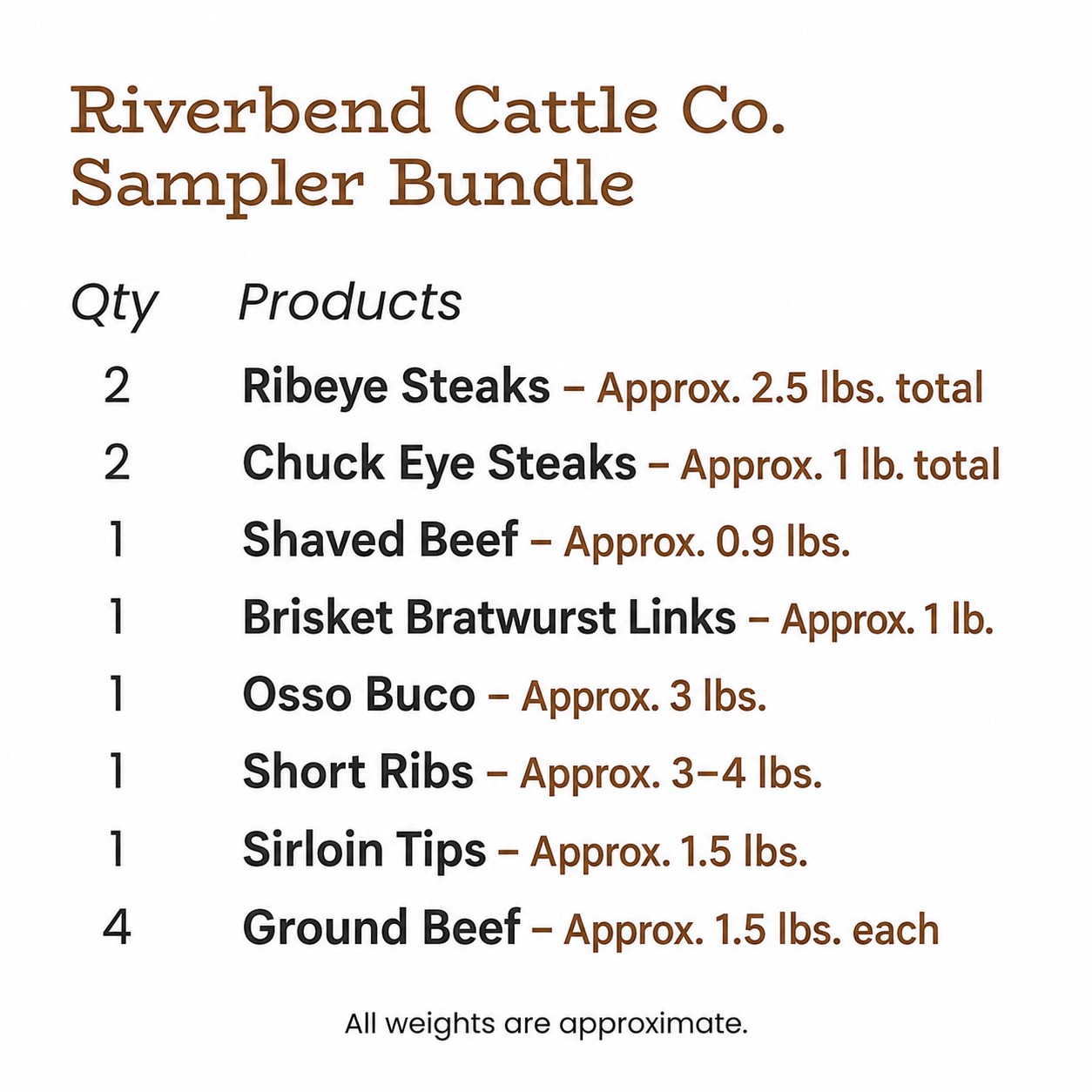 The Riverbend Cattle Co. Sampler Bundle